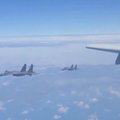 Kinijos oro pajėgos užfiksavo patruliavimo misijų akimirkas virš Taivano