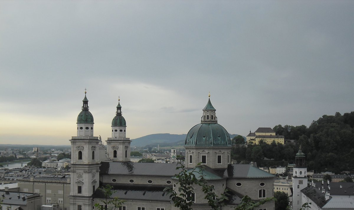 Zalcburgo vaizdas iš pilies terasos