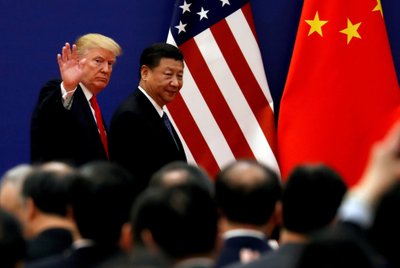 D. Trumpas ir Xi Jinpingas