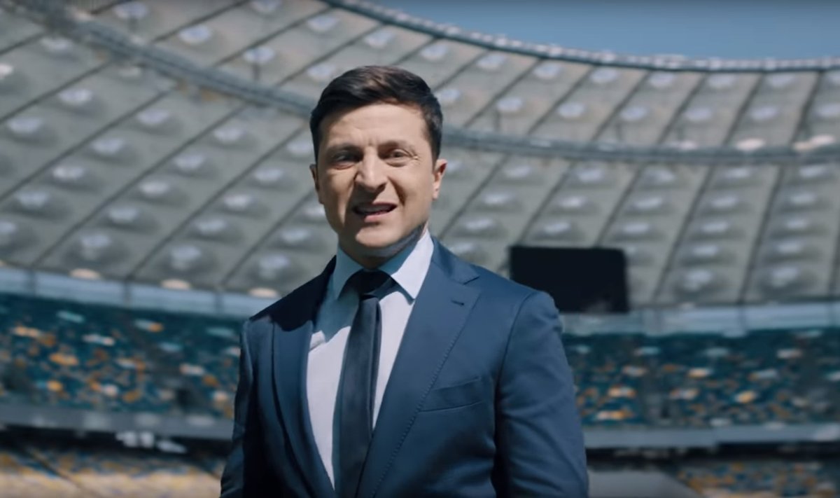 Владимир Зеленский на стадионе "Олимпийский"