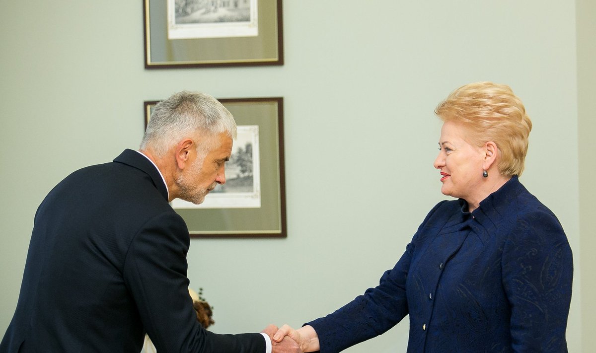 Bronius Markauskas and Dalia Grybauskaitė