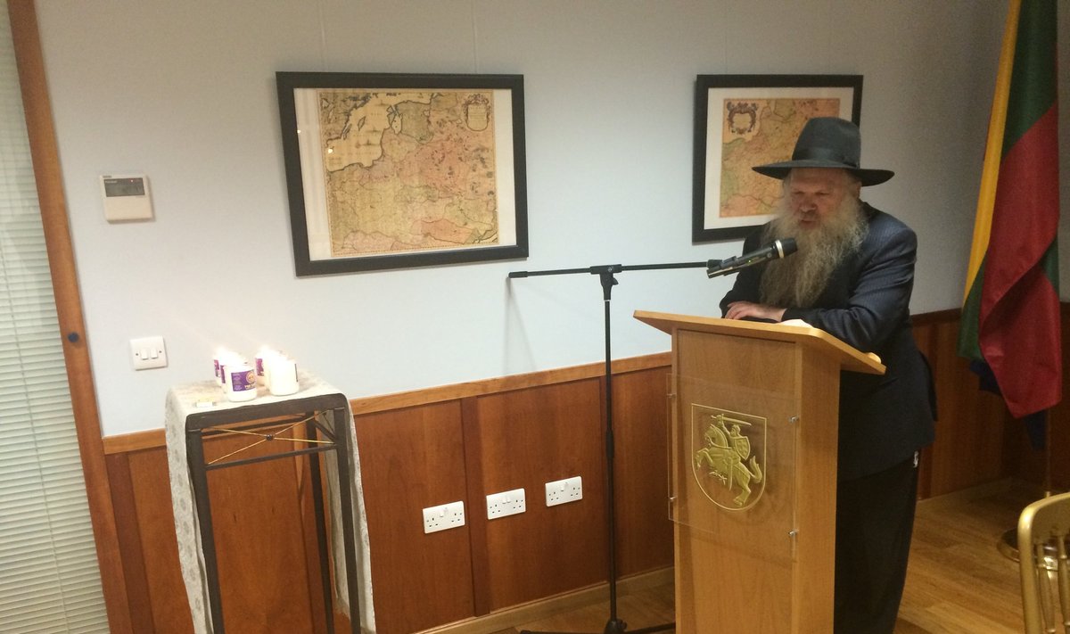 Rabbi Herschel Gluck. Photo courtesy of the Lithuanian Embassy in London