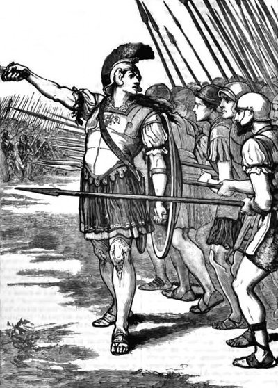 Pelopidas veda savo karius į mūšį prie Leuktros