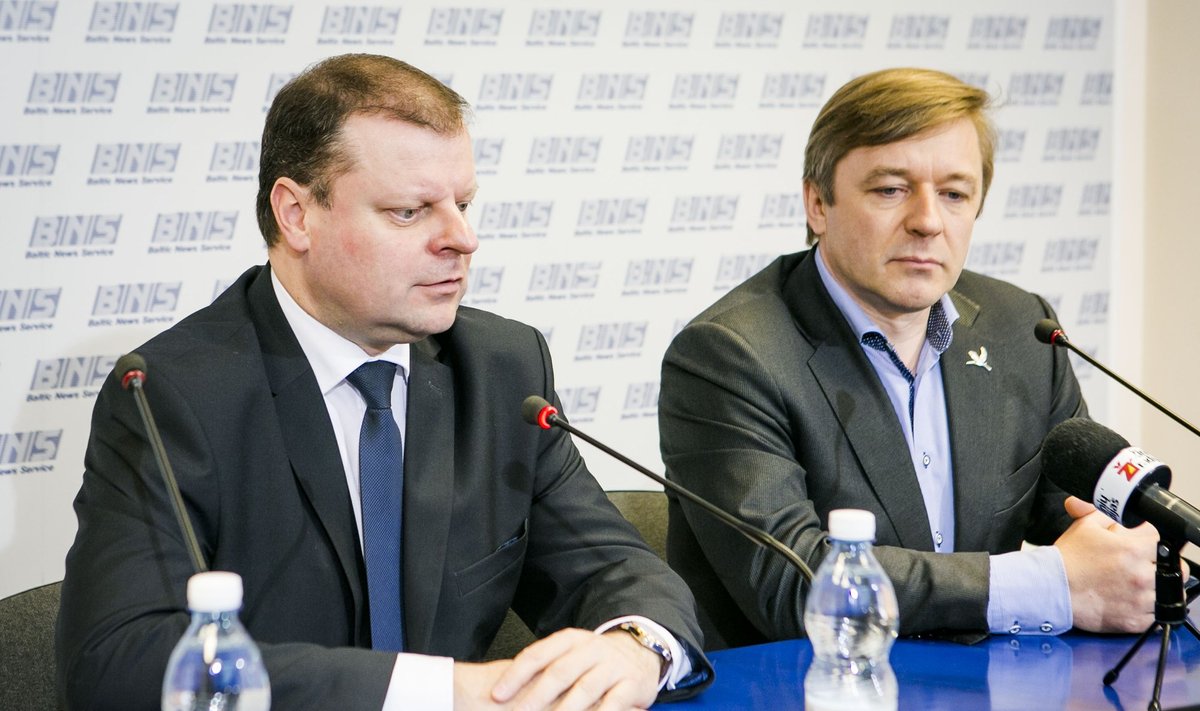 Saulius Skvernelis and Peasant-Greens leader Ramūnas Karbauskis