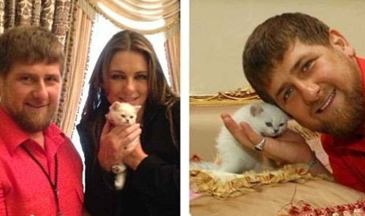 Ramzanas Kadyrovas ir Elizabeth Hurley