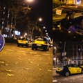 Barselonos gatves užblokavo dėl pavėžėjų įpykę taksistai: jei reikės, stovėsim čia ir metus