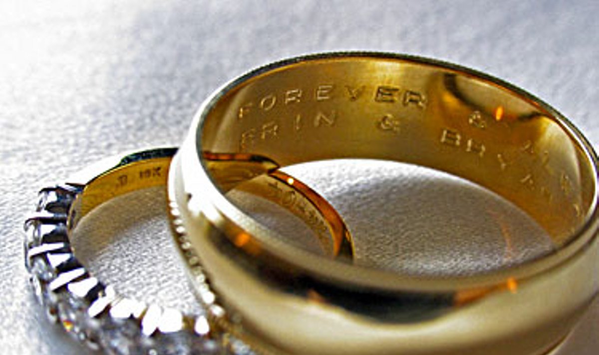 Vestuvių žiedai.