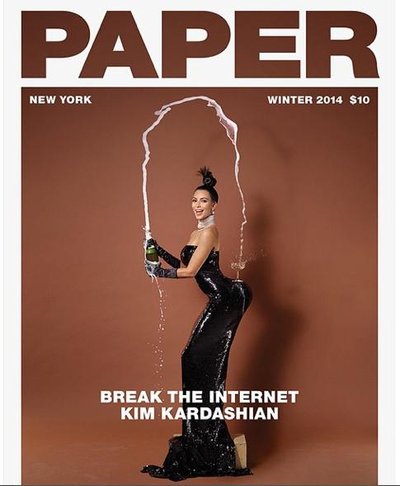 Kim Kardashian pozavo žurnalo viršeliui