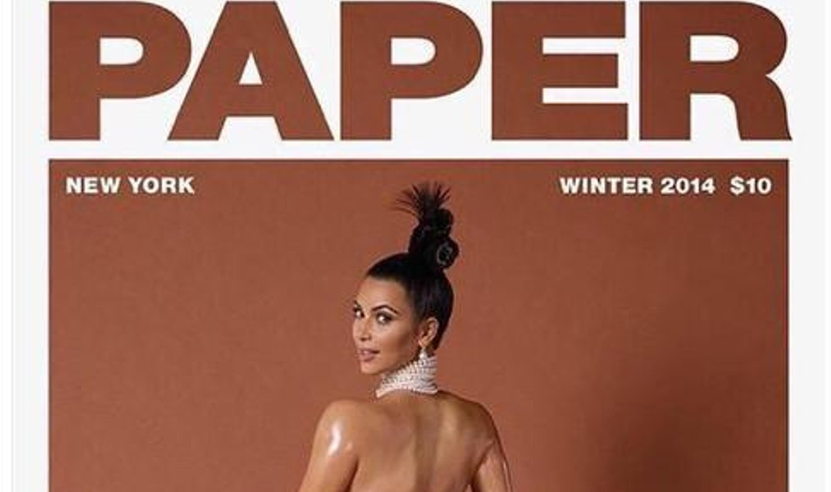 Kim Kardashian pozavo žurnalo viršeliui