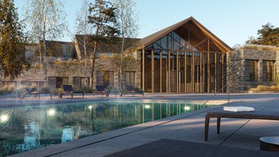 Projektas Auksinės kopos Nidoje Studio 3D Architects vizualizacija)