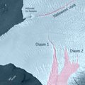 Radaro vaizduose užfiksuotas Antarktidos ledo šelfe besiformuojantis gilus plyšys