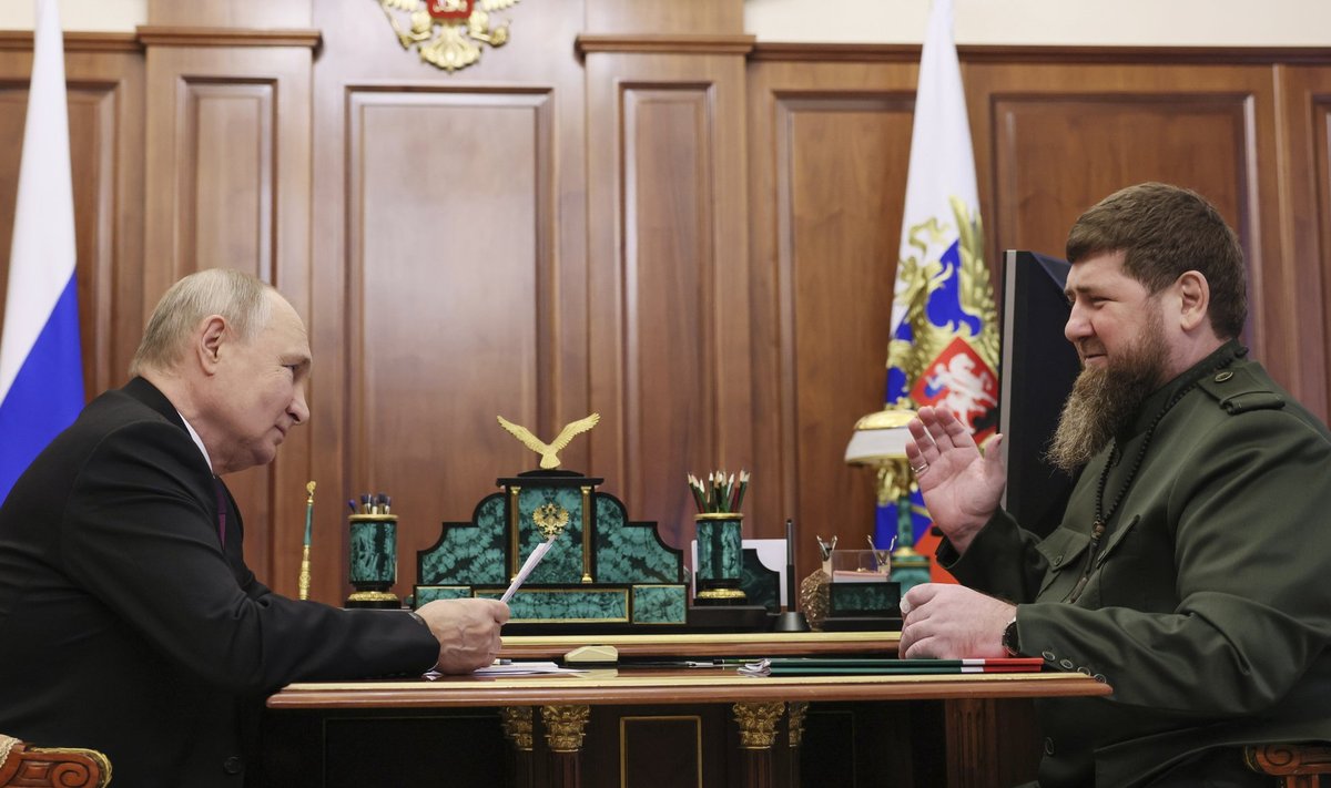 Vladimiras Putinas ir Ramzanas Kadyrovas 