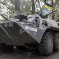 Užfiksuota, kaip teroristai apšaudo Ukrainos pajėgų šarvuočius