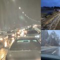 Условия на дорогах Литвы ужасные: посыпались ДТП, машины съезжают с дорог
