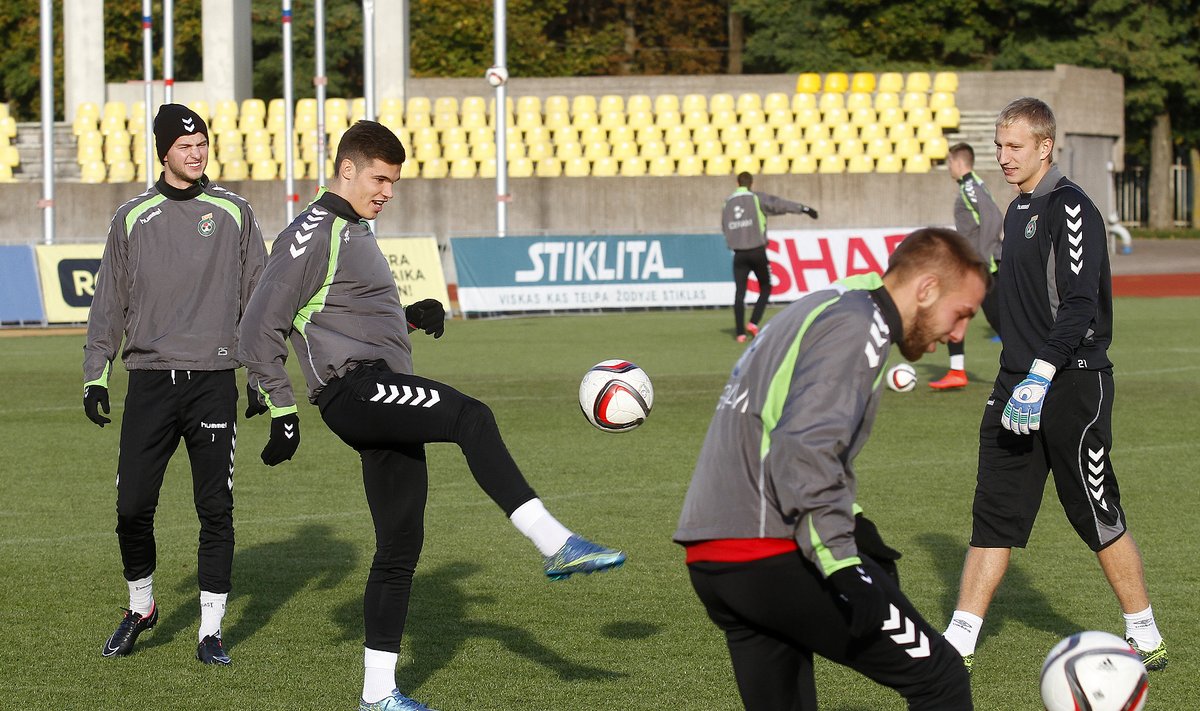 Lietuvos futbolo U-21 rinktinės treniruotė