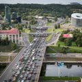 Vilniuje spūstys vėl įkalino vairuotojus