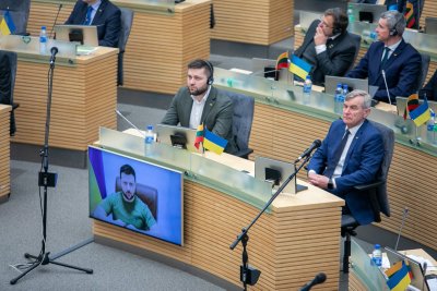 Ukrainos prezidento Volodymyro Zelenskio kalba