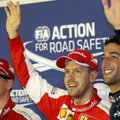 Lenktynes Singapūre iš pirmos pozicijos pradės S. Vettelis
