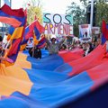 Tūkstančiai armėnų Briuselyje surengė demonstraciją prieš Azerbaidžaną