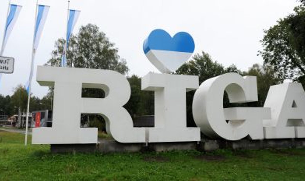 Riga sign. Photo BNN
