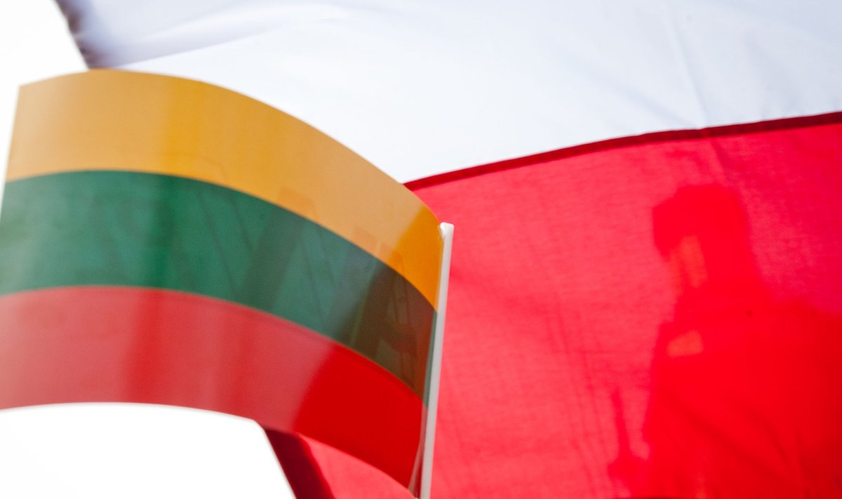 Lithuanian and Polish flags