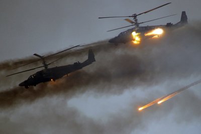 Rusijos atakos sraigtasparniai Ka-52