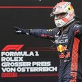 Dominavimą tęsiantis Verstappenas triumfavo ir Austrijoje