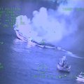 Vaizdo įraše užfiksuotas Kalifornijoje degęs nardytojų laivas