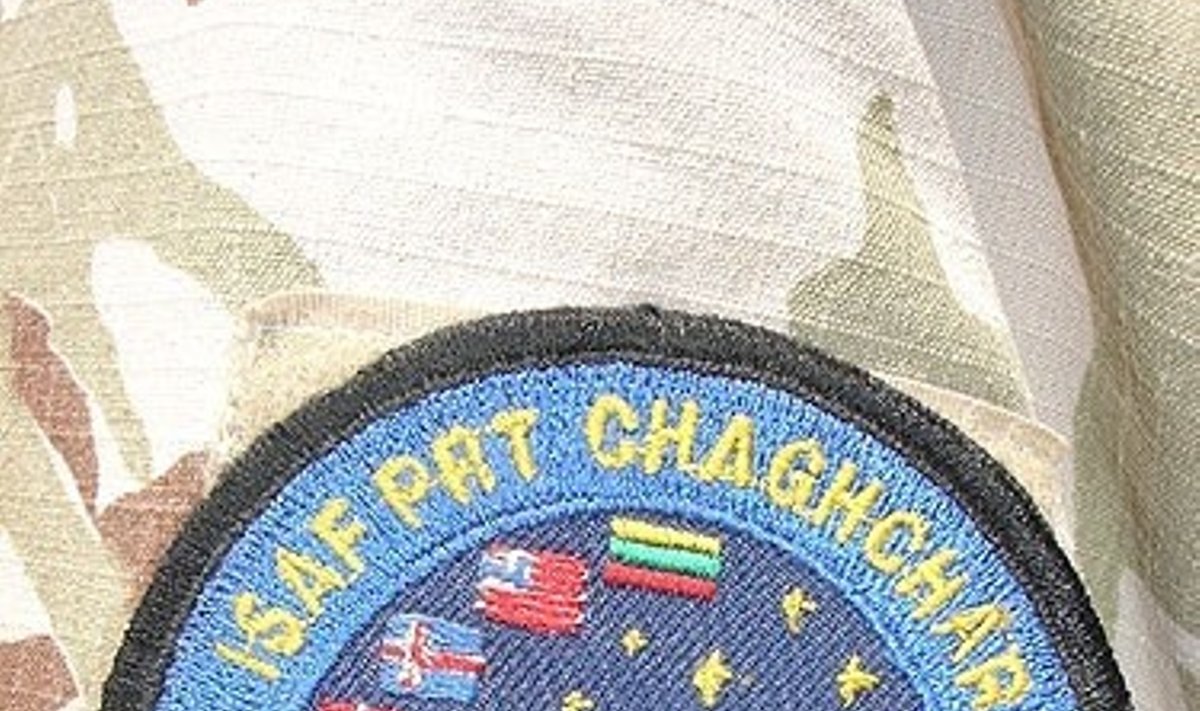 Emblema ant Lietuvos karių Afganistane uniformos