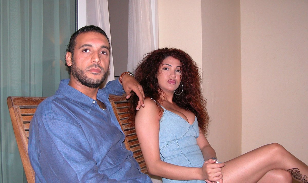 Hannibalas Gaddafi ir jo žmona Aline Skaff