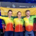 UCI dviračių treko Čempionų lygos generalinėje repeticijoje lietuviai pademonstravo puikius rezultatus
