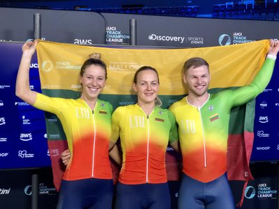 Olivija Baleišytė, Simona Krupeckaitė, Vasilijus Lendelis / UCI dviračių treko Čempionų lyga