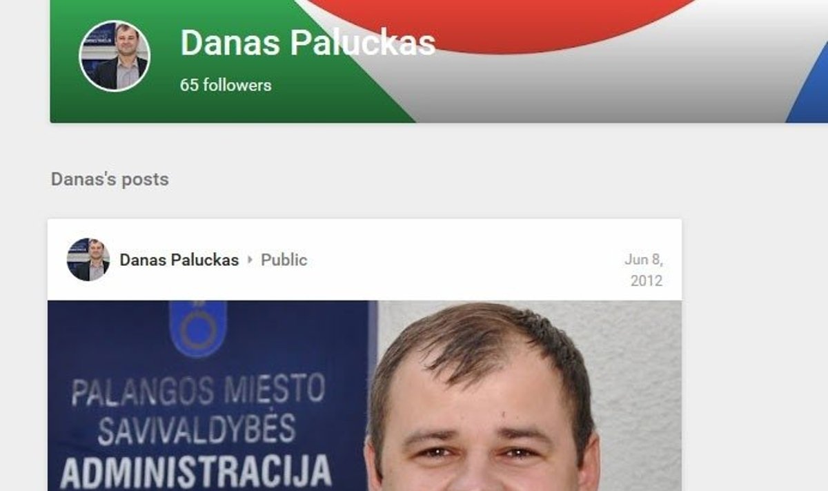 Danas Paluckas,  nuotrauka iš „Google Plus“