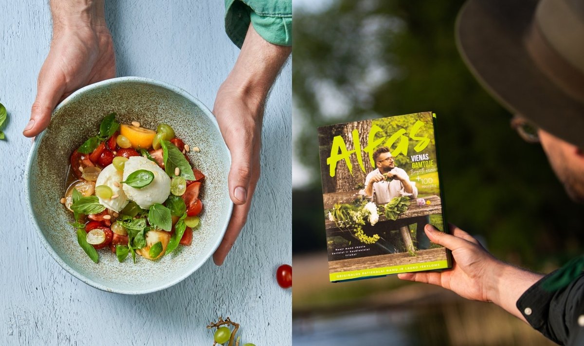 Alfo Ivanausko virtuali kulinarinė knyga „Alfas vienas gamtoje. Išragauti vasarą“