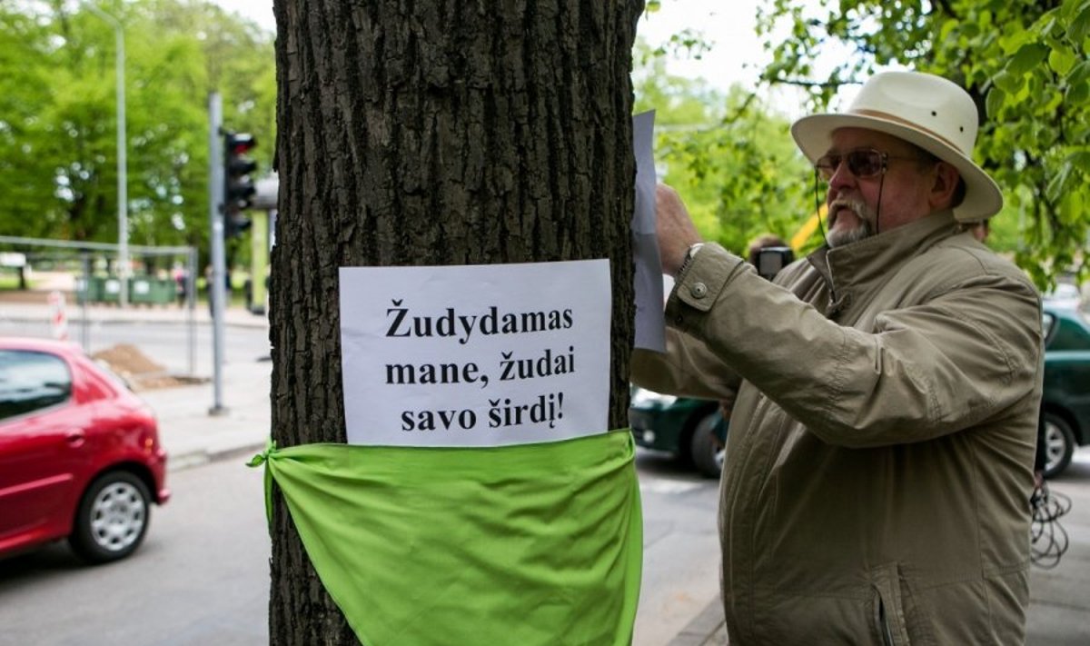 Protesto akcija prieš drastišką medžlių kirtimą/ Asociatyvi nuotr.