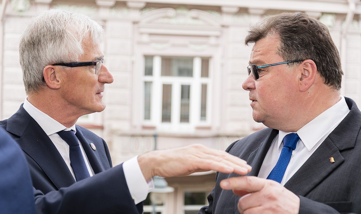 Flemish Minister-President Bourgeois with Foreign Minister Linas Linkevičius