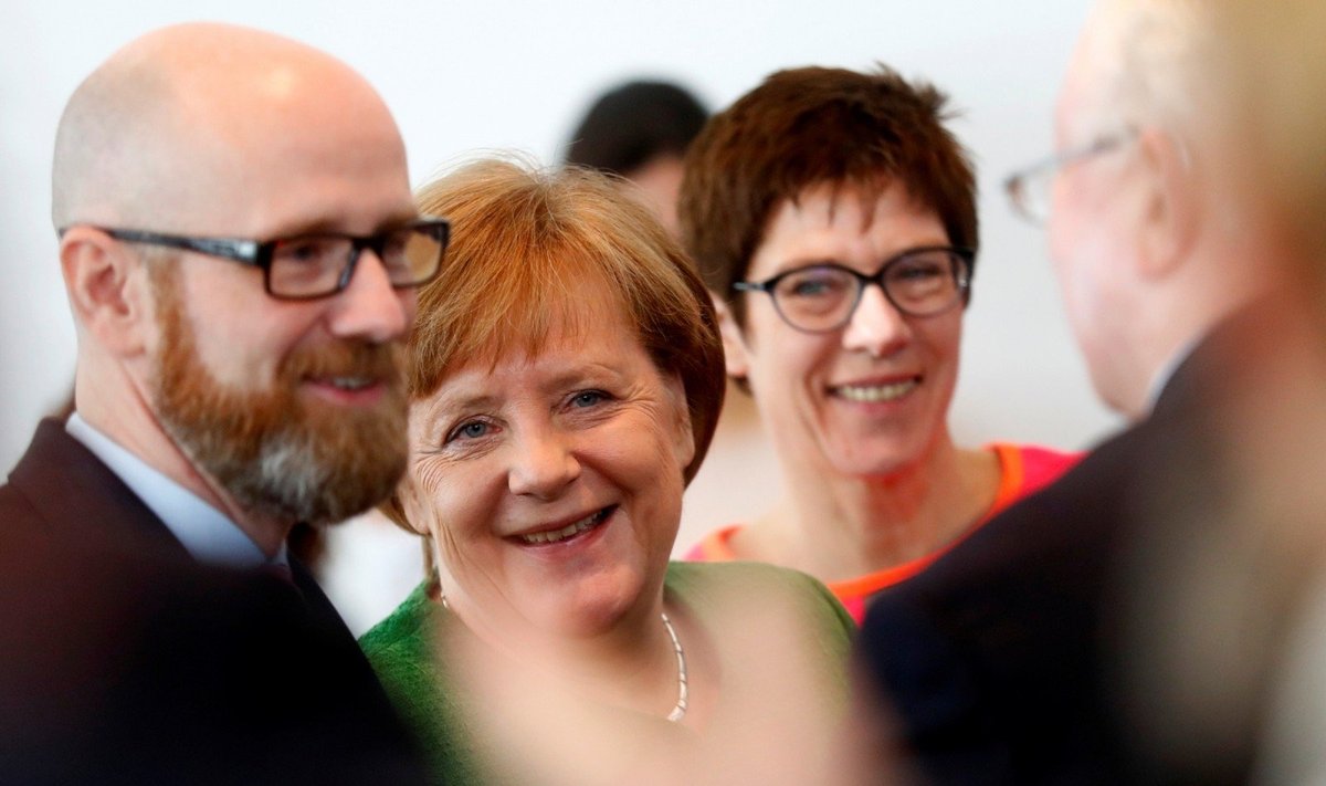 Peteris Tauberis, Angela Merkel, Annegret Kramp-Karrenbauer