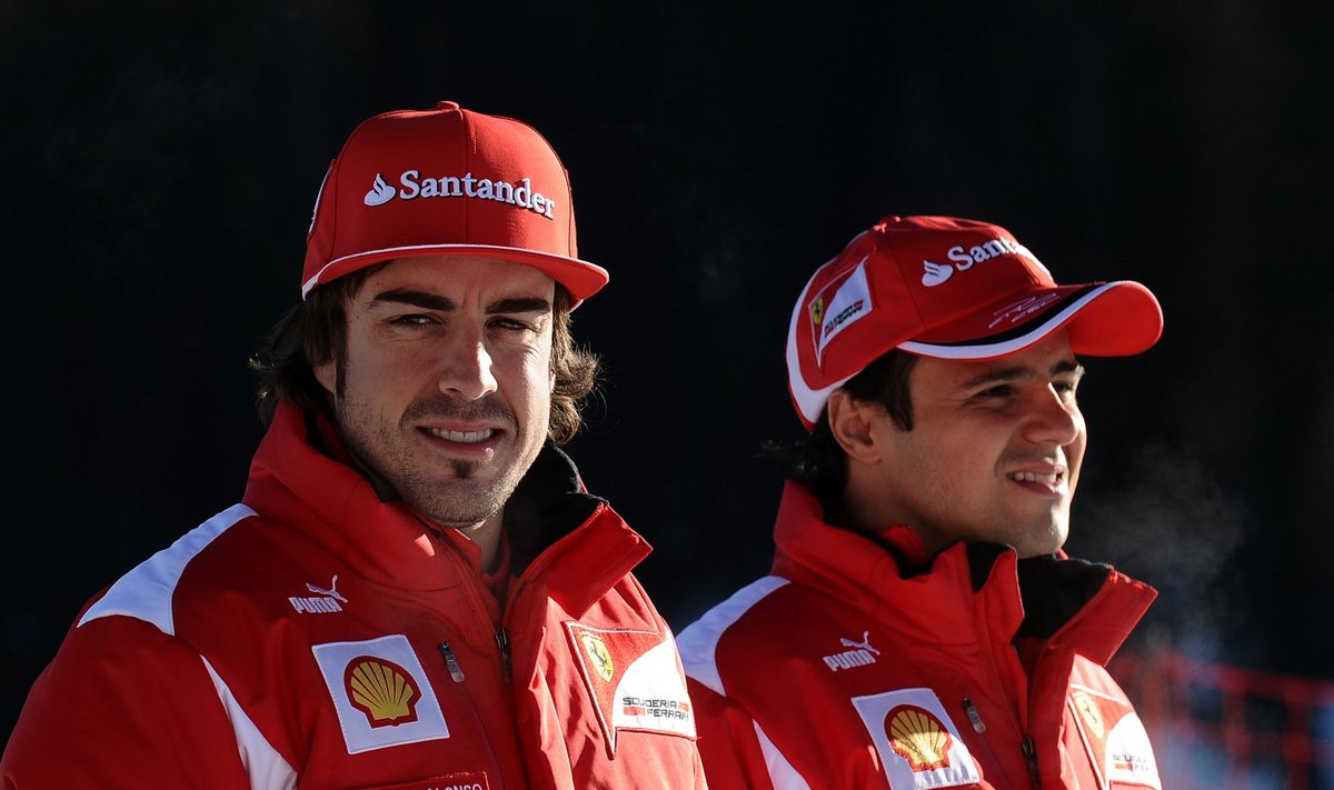 Fernando Alonso ir Felipe Massa 