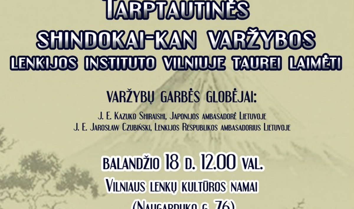 Międzynarodowe Zawody Shindokai-Kan Karate o Puchar Instytutu Polskiego w Wilnie