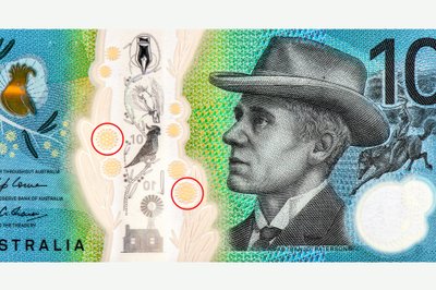 10 Australijos dolerių banknotas
