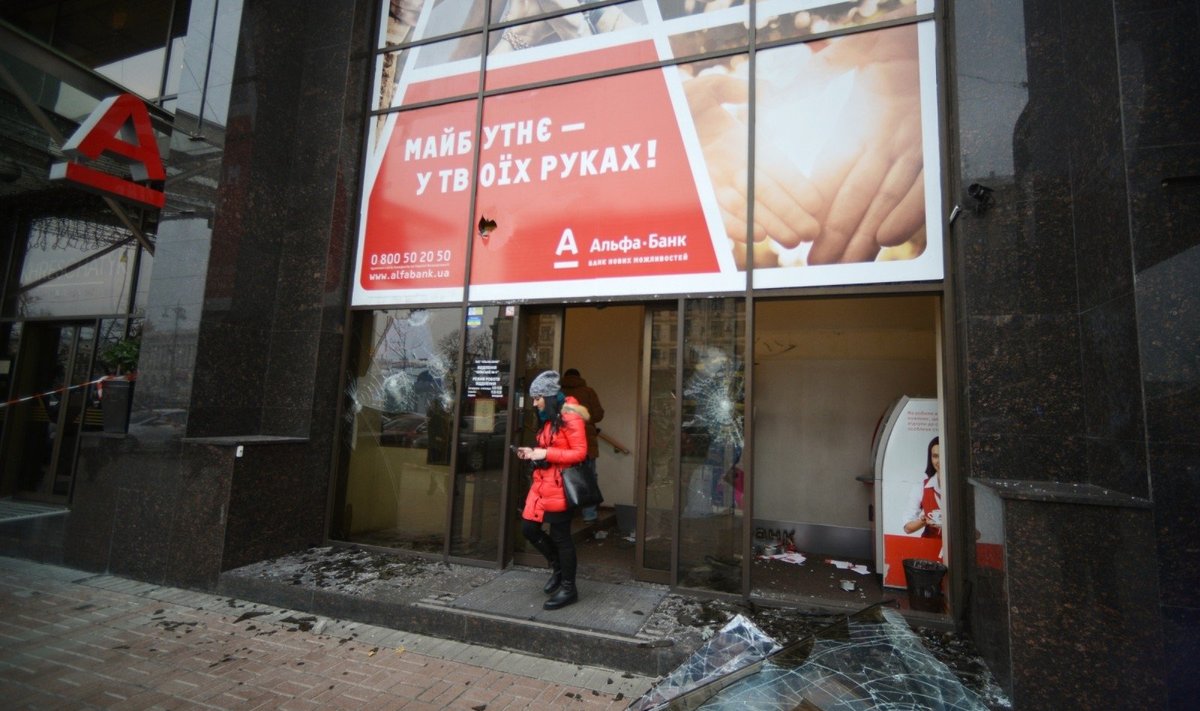 Nuniokotas „Alfa“ banko padalinys Ukrainoje