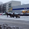 „Kas sakė, kad Vilnius - ne kaimas?“: sostinės gyventojus stebino vadeliotoja su vežimu