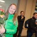Tarptautinių varžybų ir Lietuvos 10 km sportinio ėjimo čempionato nugalėtojai - M.Žiūkas ir B.Virbalytė