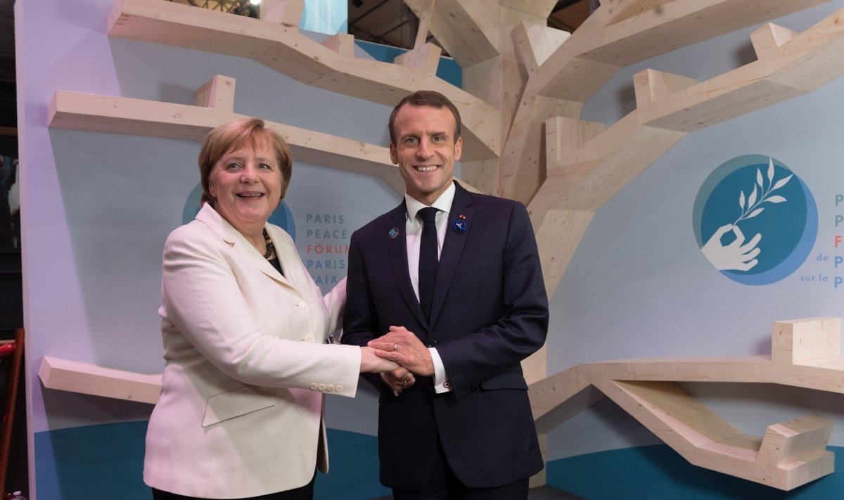 Emmanuelis Macronas ir Angela Merkel