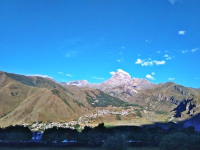Kaukazo kalno panorama