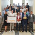 „Lietkabeliui“ Panevėžio miesto savivaldybė įteikė 30 tūkst. eurų čekį