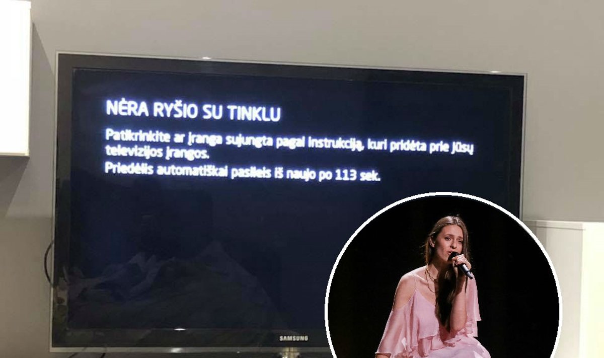 Vilnietė galimybę stebėti „Euroviziją“ prarado dėl netikėtai dingusio TV ryšio