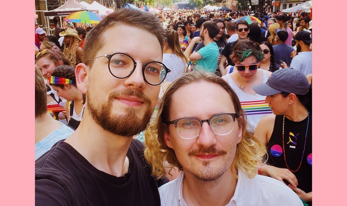 Romas Zabarauskas ir Kornelijus Pelkys Pride parade Niujorke