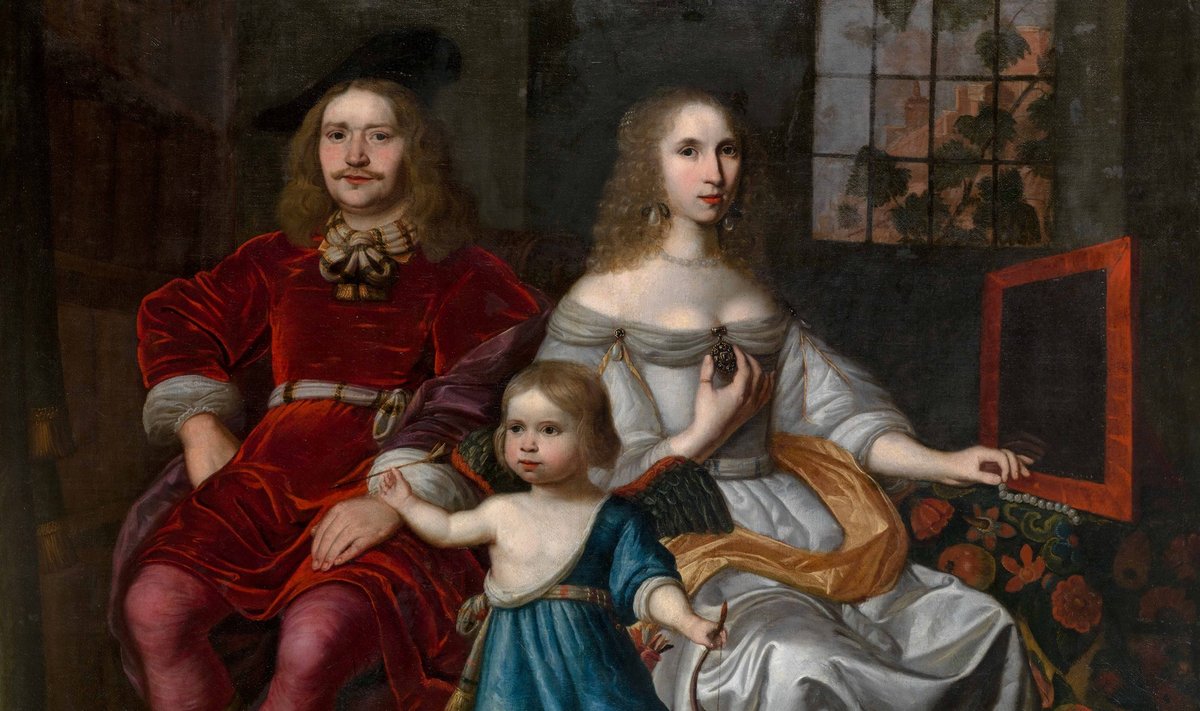 Johannes van Wijckersloot (apie 1628–1683), „Šeimos portretas“, 1660, Žemaičių muziejus „Alka“ (fragmentas)