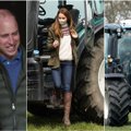 Pasibaigus gedului, princas Williamas ir Kate Middleton mokėsi vairuoti traktorių